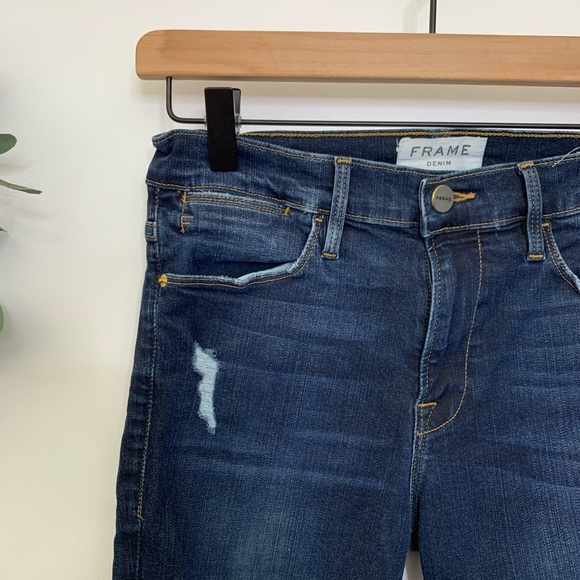 Frame denim distressed le high skinny jeans - Picture 2 of 8